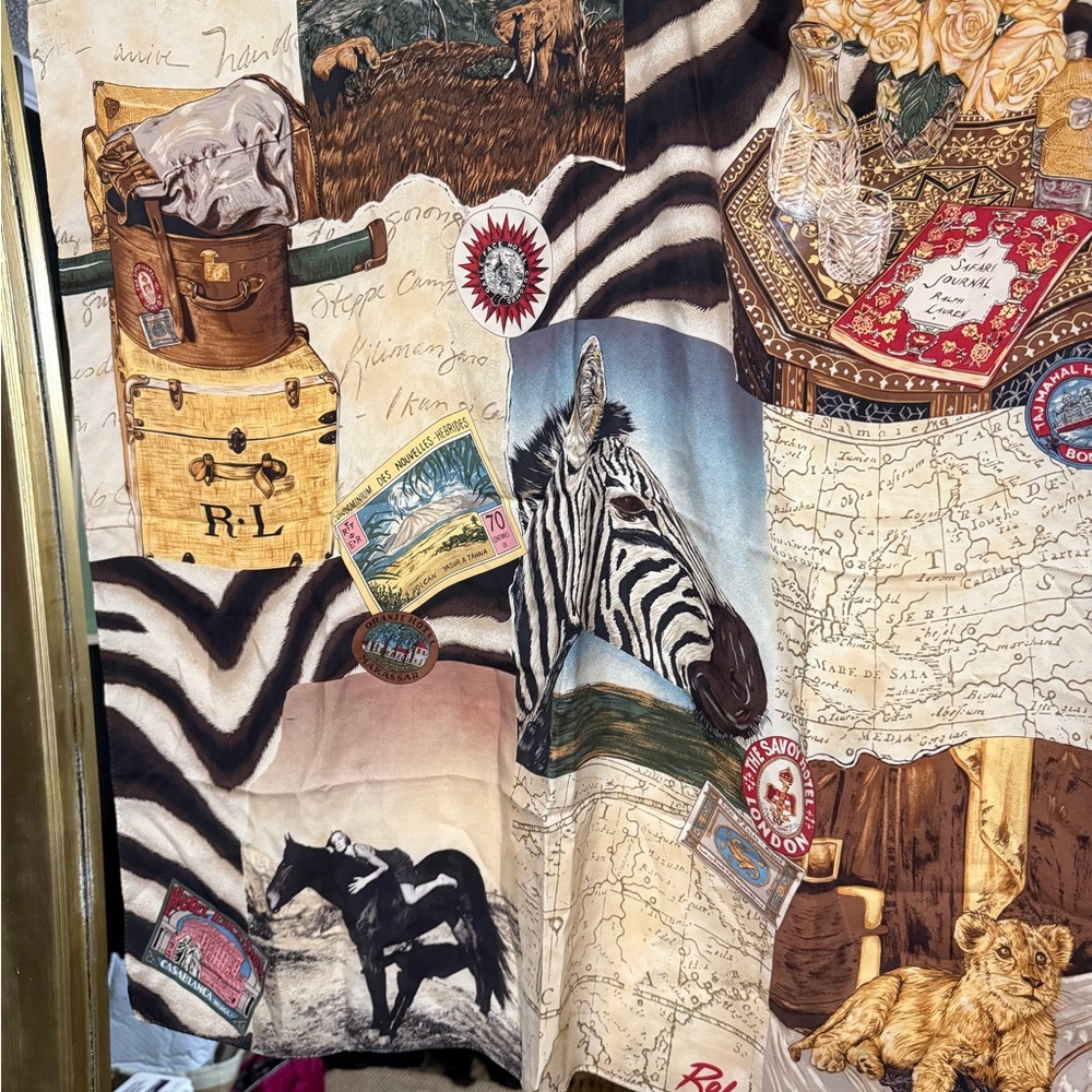 Vintage Ralph Lauren Africa scarf 33x33